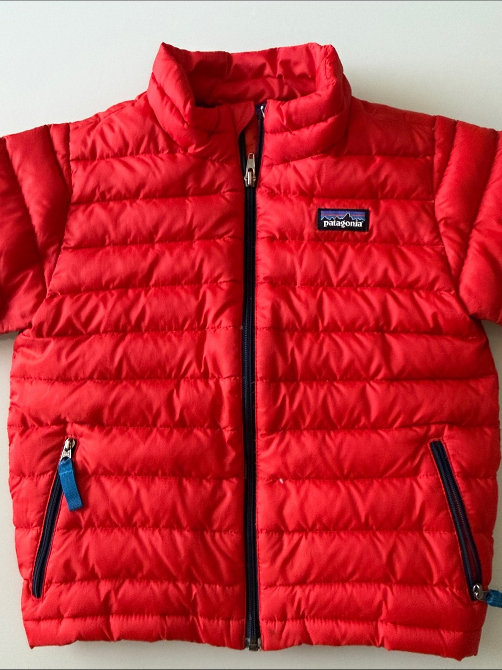 Patagonia Bright Orange Quilted Puffer Jacket Sz 4T - Picture 4 of 12